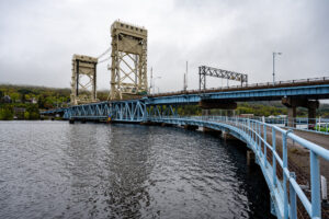 The Portage Lake Lift Bridge is symbolic of Houghton. Image credit: Eric Bronson, Michigan Photography