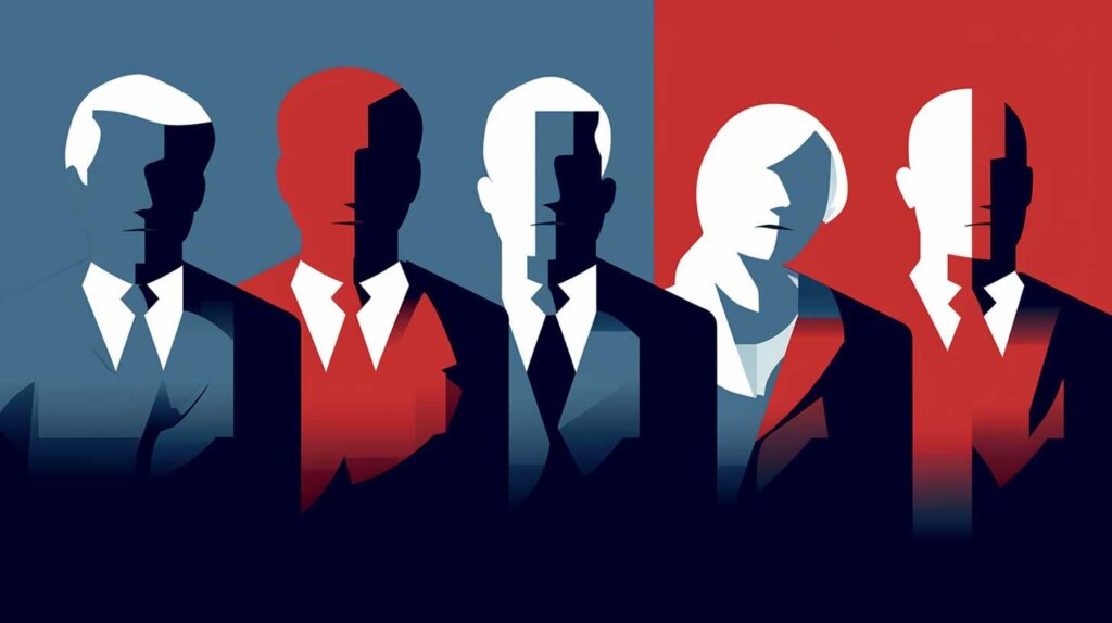 Concept illustration of partisan politics. Image credit: Nicole Smith, made with Midjourney