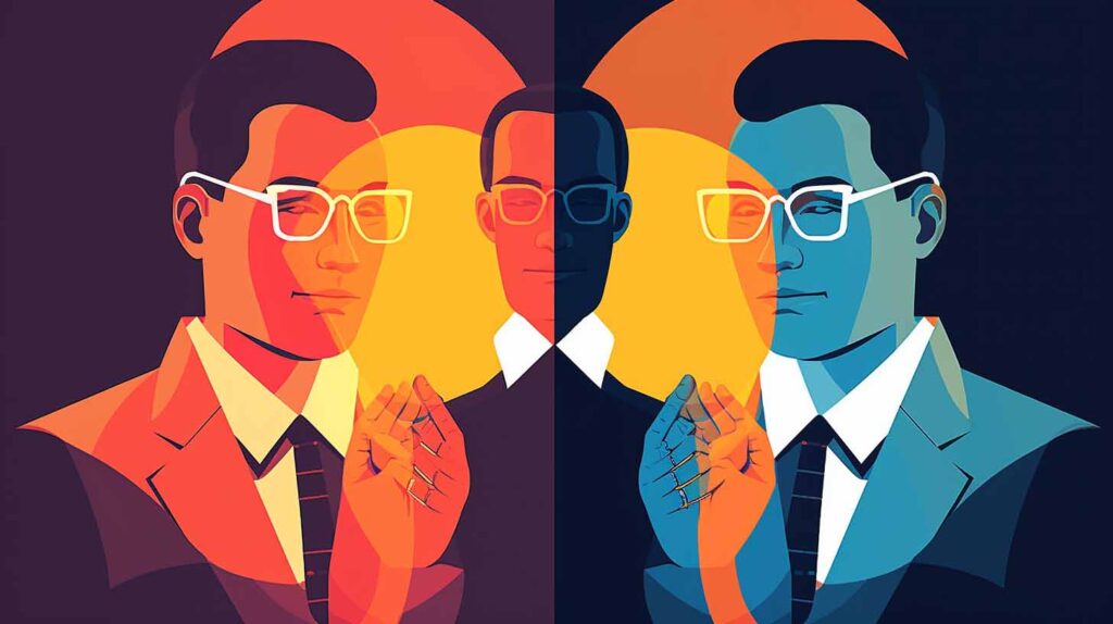Concept illustration of reciprocal self-disclosure. Image credit: Nicole Smith, made with Midjourney