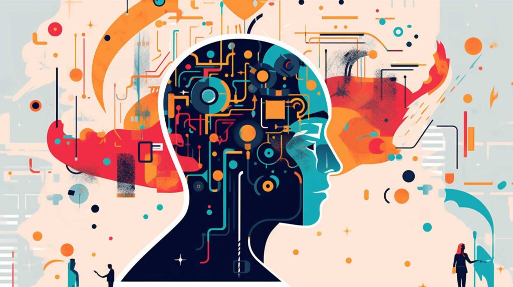 Concept illustration of artificial intelligence and society. Image credit: Nicole Smith, made with Midjourney