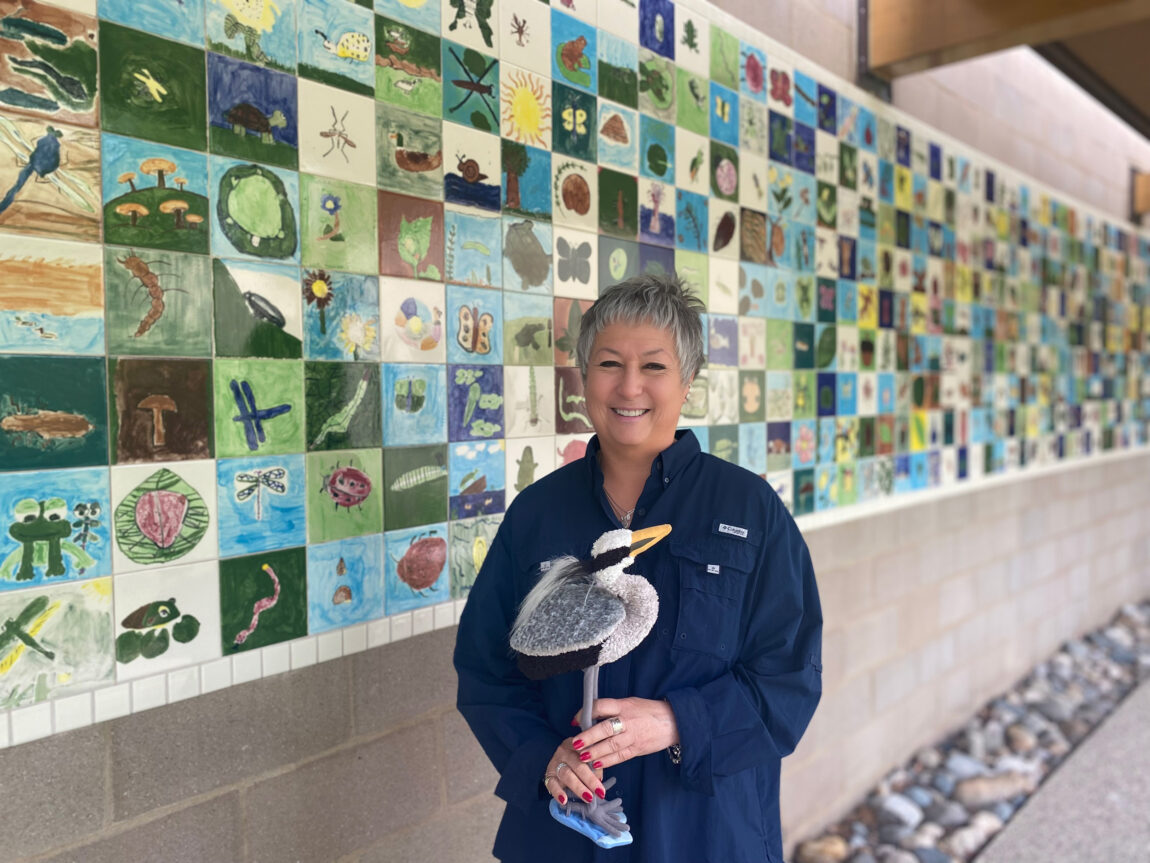 McLeer discovered the environmental education field when she attended a Detroit Audubon awards event and spoke with awardee William B. Stapp. (Photo by Sarah Tuxbury, UM-Dearborn)