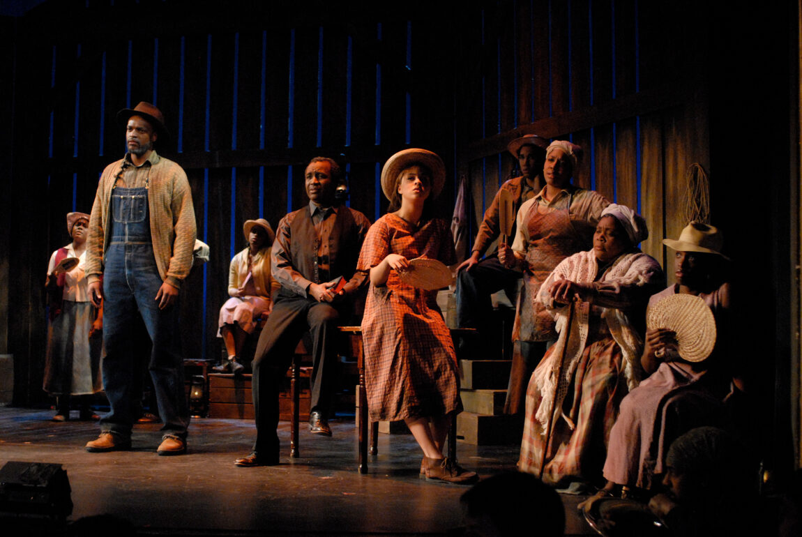 A photo of actors performing the opera  "De Organizer"