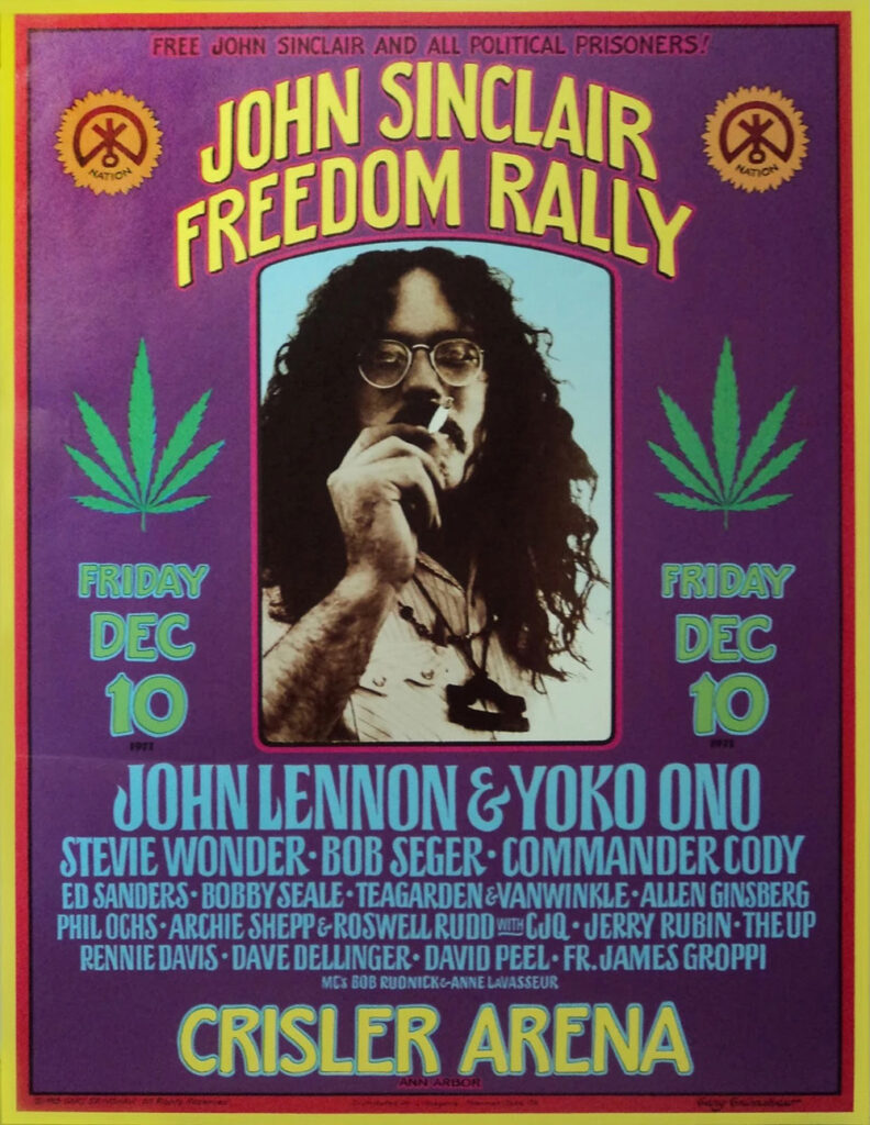 An image of a 1971 Freedom Rally poster
