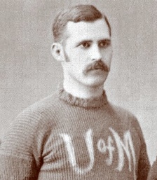 Horace Prettyman in U-M sweater.