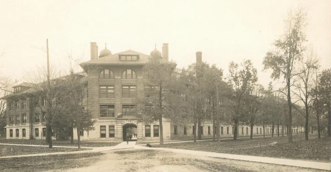 A photo of the West Engineering Building in 1905