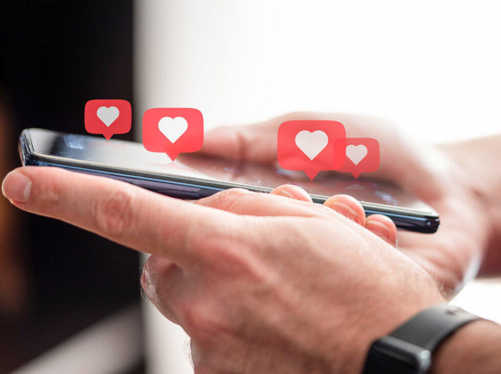 Concept photo of social media likes. Image credit: iStock