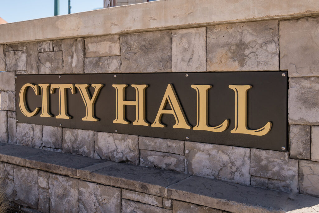 City Hall sign. Image credit: iStock