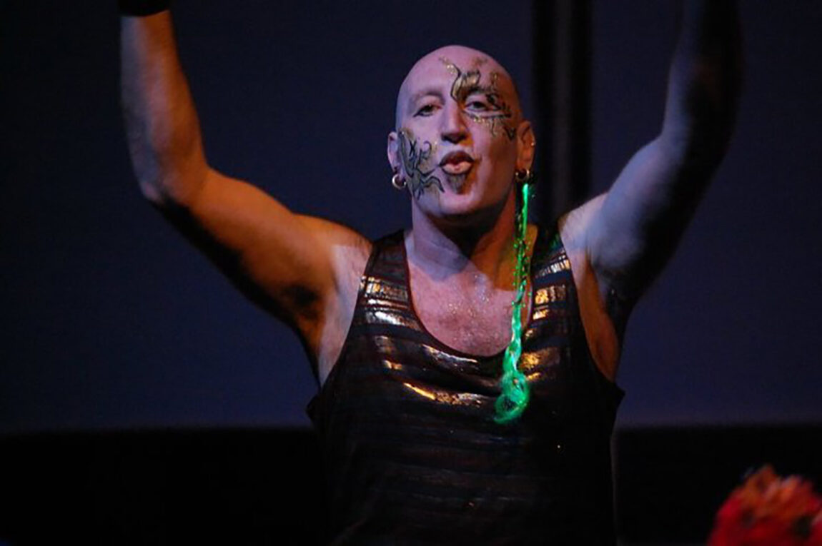 A photo of John Luther in costume during a production of "A Midsummer Night's Dream"
