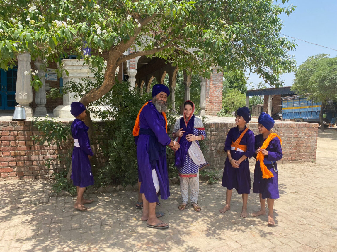 A photo of a U-M student in India
