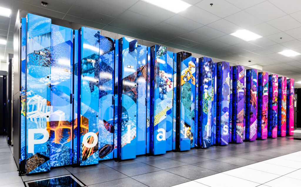 A rendering of the Polaris supercomputer. Courtesy of Argonne National Laboratory.