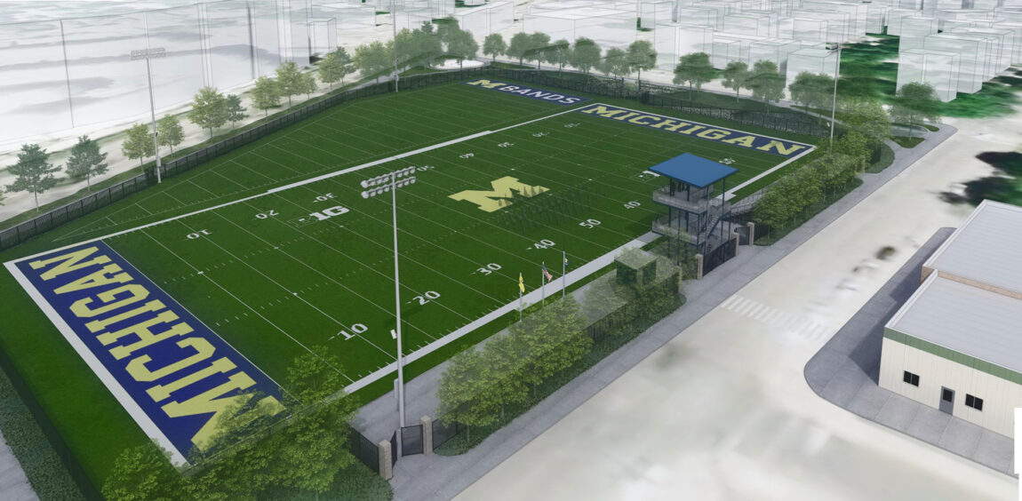 A drawing of the new Elbel Field.