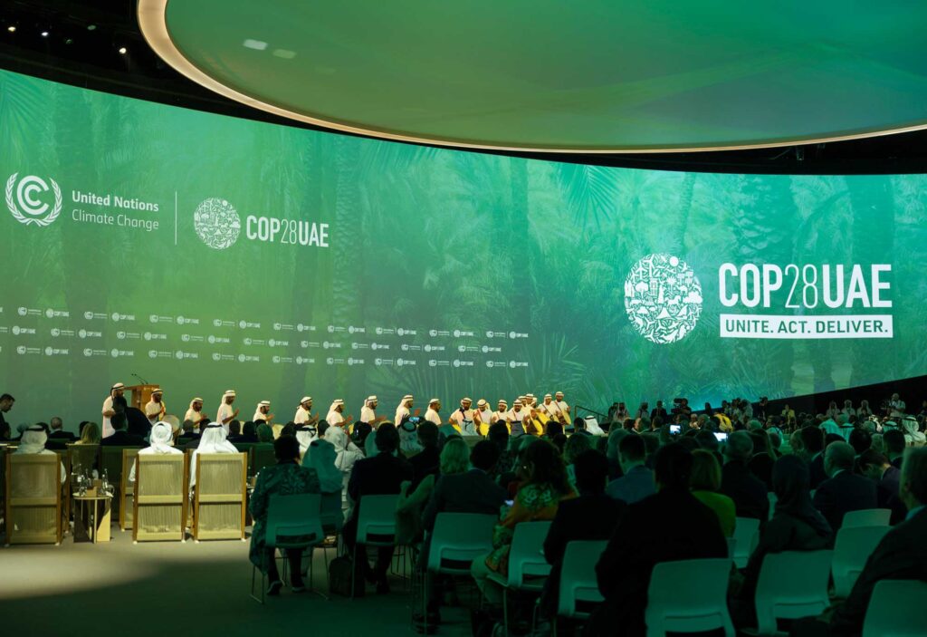 UN Climate Change Conference COP28 | Dubai, 1 December 2023. Image credit: Paul Kagame, via Flicker Creative Commons: Attribution-ShareAlike 2.0