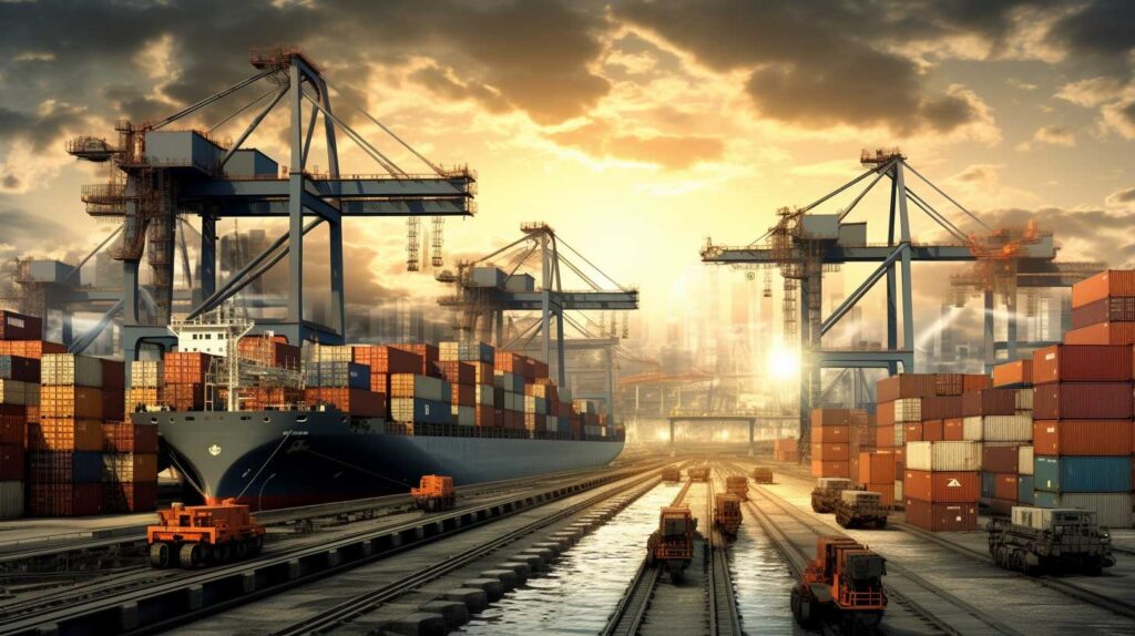 Concept illustration of a well-managed supply chain of goods. Image credit: Nicole Smith, made with Midjourney