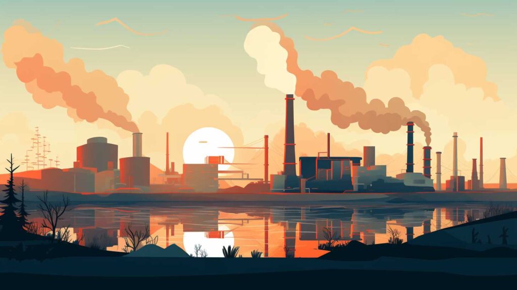 Concept illustration of transitioning away fossil fuels. Image credit: Nicole Smith, made with Midjourney