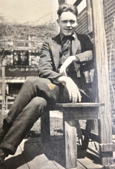An old photo of a U-M student
