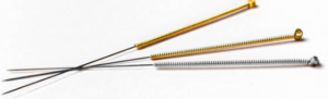 Three acupucture needles