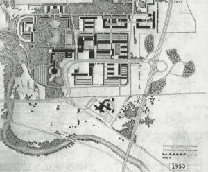 Blueprint of a planned development.