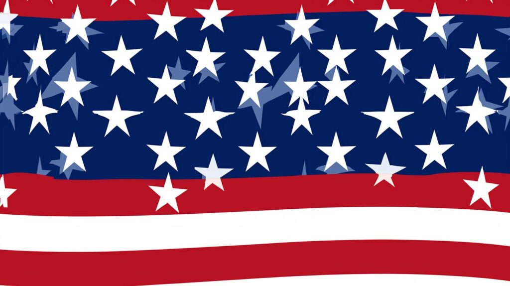 Abstract illustration of the American flag. Image credit: Nicole Smith, made with Midjourney