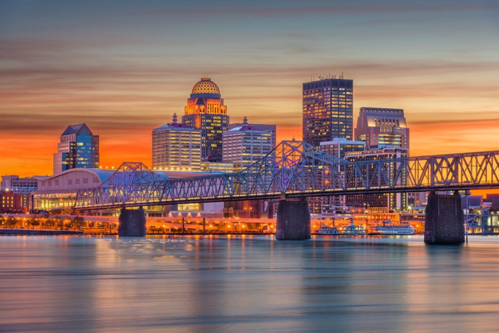 Louisville, Kentucky skyline at dusk. Image courtesy: Graham Institute