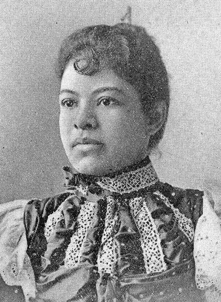 A photo of a woman from an old book