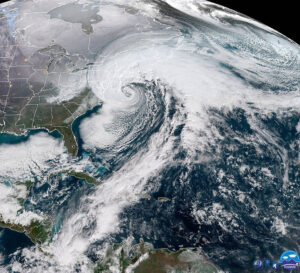 NASA photo of hurricane along the East Coast if the U.S.