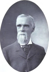 A black & white formal portrait of Dr. Dewey circa mid-1800s.