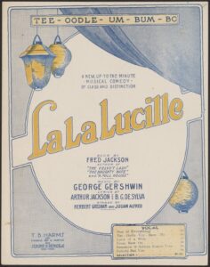 LaLa Lucille program cover, noting "Music by George Gershwin."