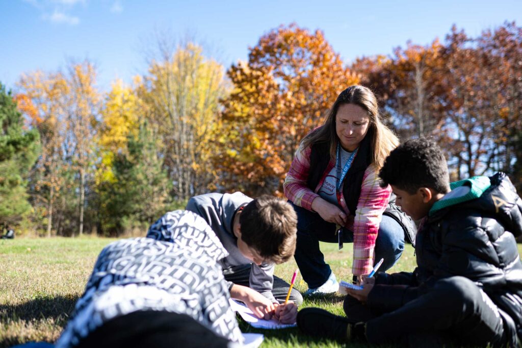 Alum Amy Klopf participated twice in the Dow Innovation Teacher Fellowship, a program created for K-12 teachers of all disciplines interested in teaching sustainability issues. Image credit: Eric Bronson, Michigan Photography