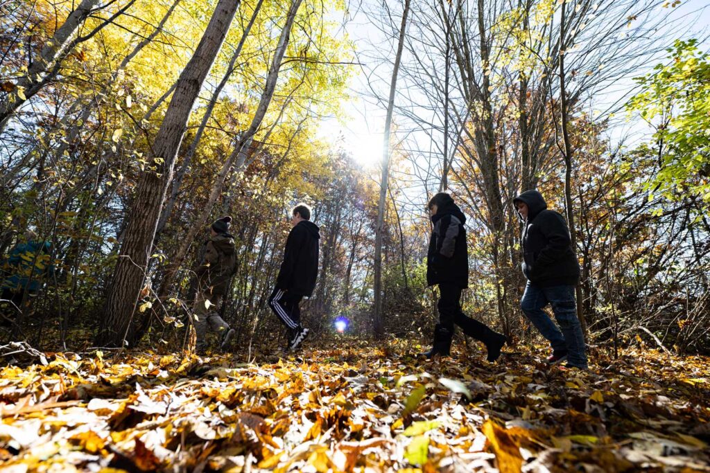 Students from Coleman Elementary in Midland County get a close look at nature thanks to the Dow Innovation Teacher Fellowship. Image credit: Eric Bronson, Michigan Photography