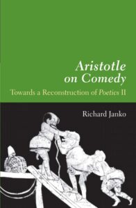 Aristotle on Comedy book cover -- green and black.