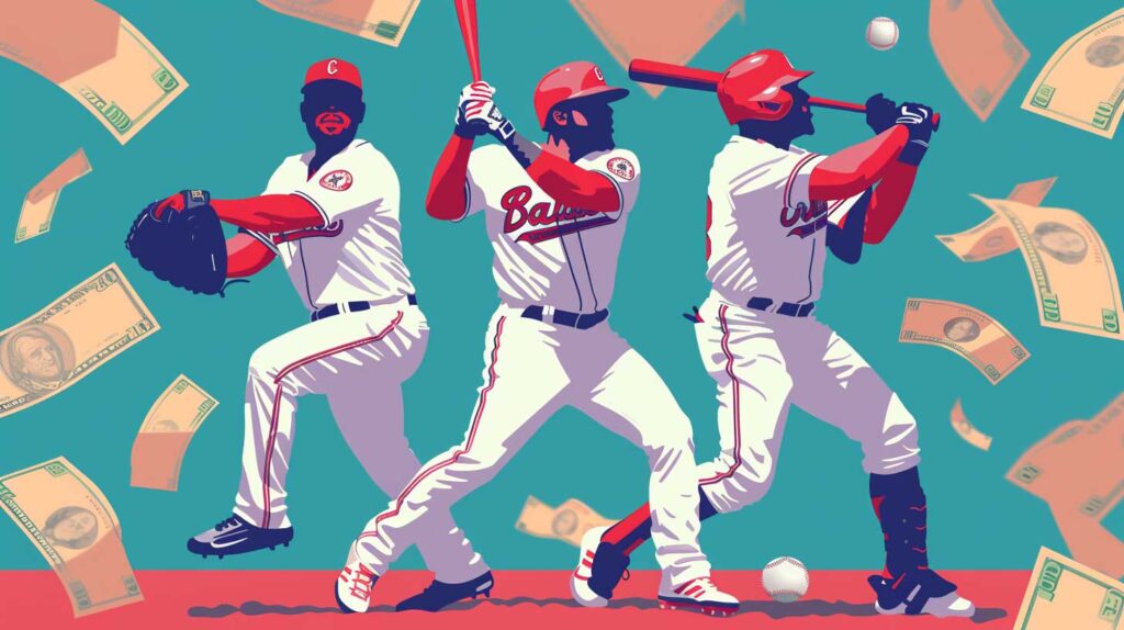 Concept illustration of baseball players. Image credit: Nicole Smith, made with Midjourney