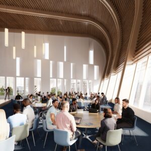 Atrium view of the new UMCI building. Image credit: Kohn Pedersen Fox