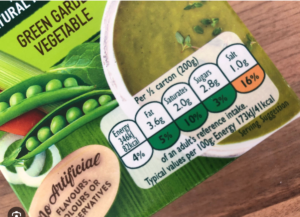 Sample of a UK FOP label