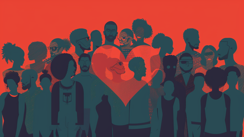 Concept illustration of Black Americans and heart health. Image credit: Nicole Smith, made with Midjourney