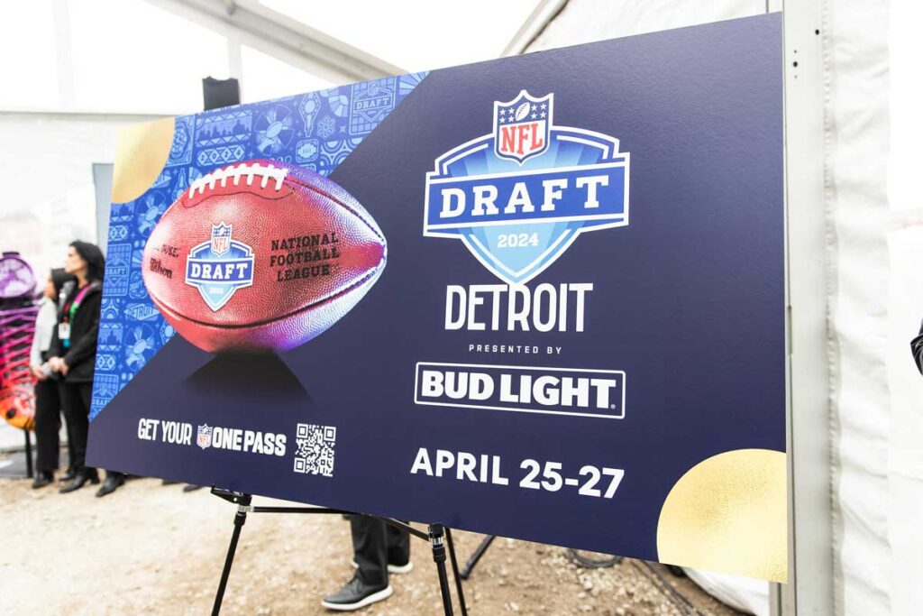 NFL Draft in Detroit signage. Image courtesy: City of Detroit, Flickr.com