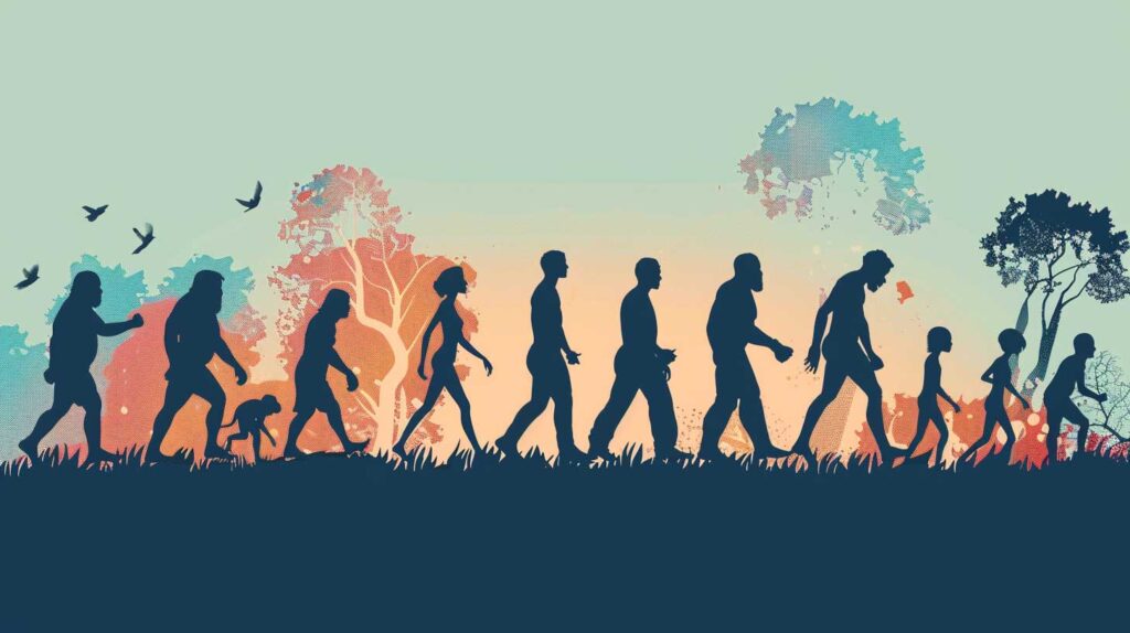 Concept illustration of evolution. Image credit: Nicole Smith, made with Midjourney