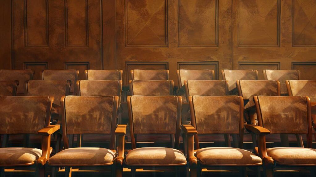 Concept illustration of a jury box. Image credit: Nicole Smith, made with Midjourney