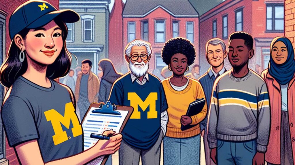 Concept illustration of a group of diverse persons in an urban setting. Image credit: Juan Ochoa, made with Dall-E