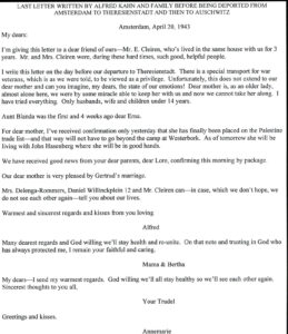Copy of a letter