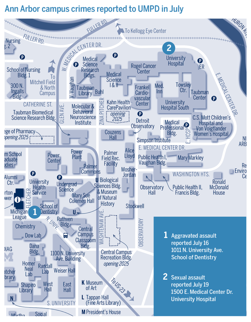 Crime map for July