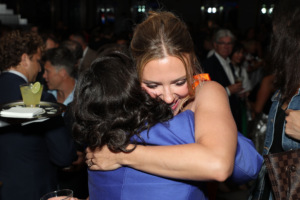 Anna Garcia and Scarlett Johansson. Image credit: Marion Curtis / Starpix for Sony Pictures