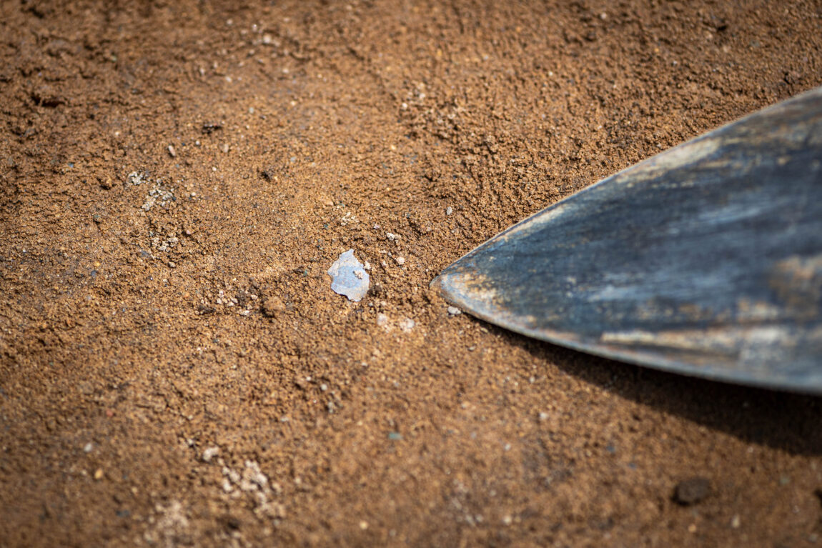 A photo of an archaeological find