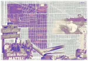 A graphic map of Detroit's Brightmoor neighborhood.