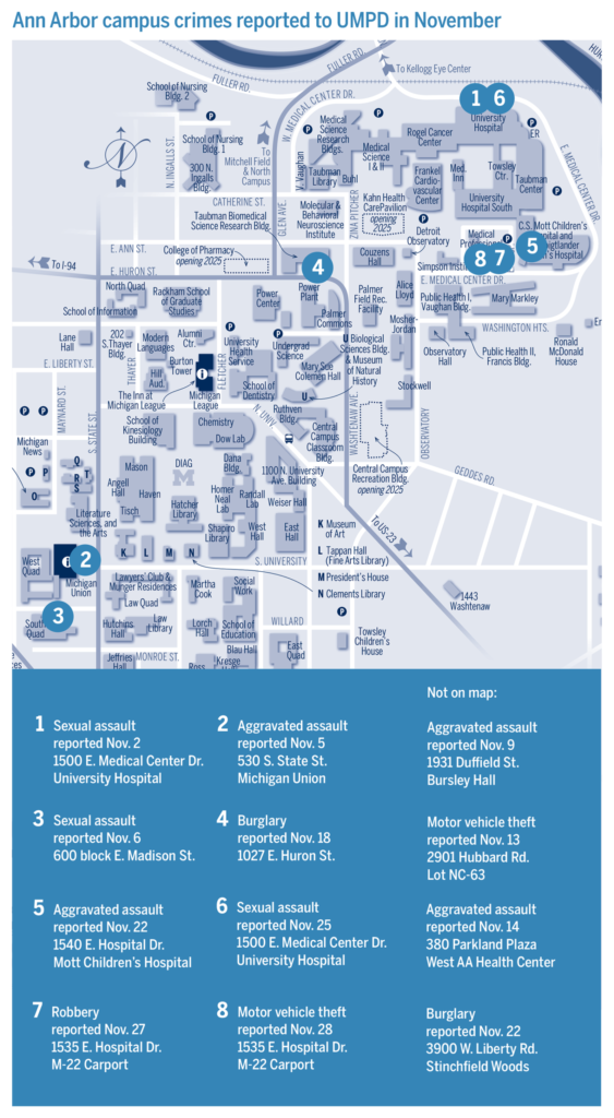 Crime map for November 2024