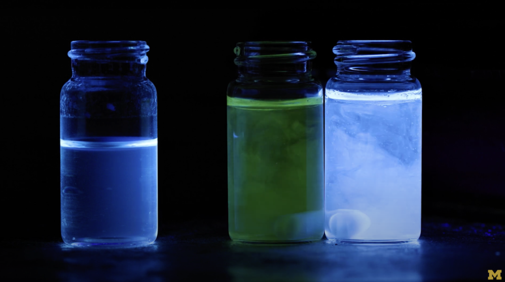 New organic molecule with fast phosphorescence material compared to conventional slow phosphorescence.