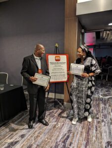 Omolade Adunbi at the African Studies Association Award Ceremony.