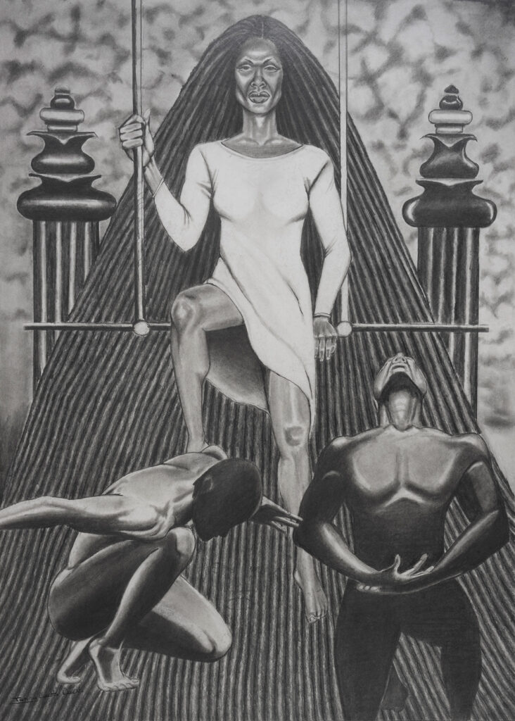 A photo of a painting completed by an incarcerated individual