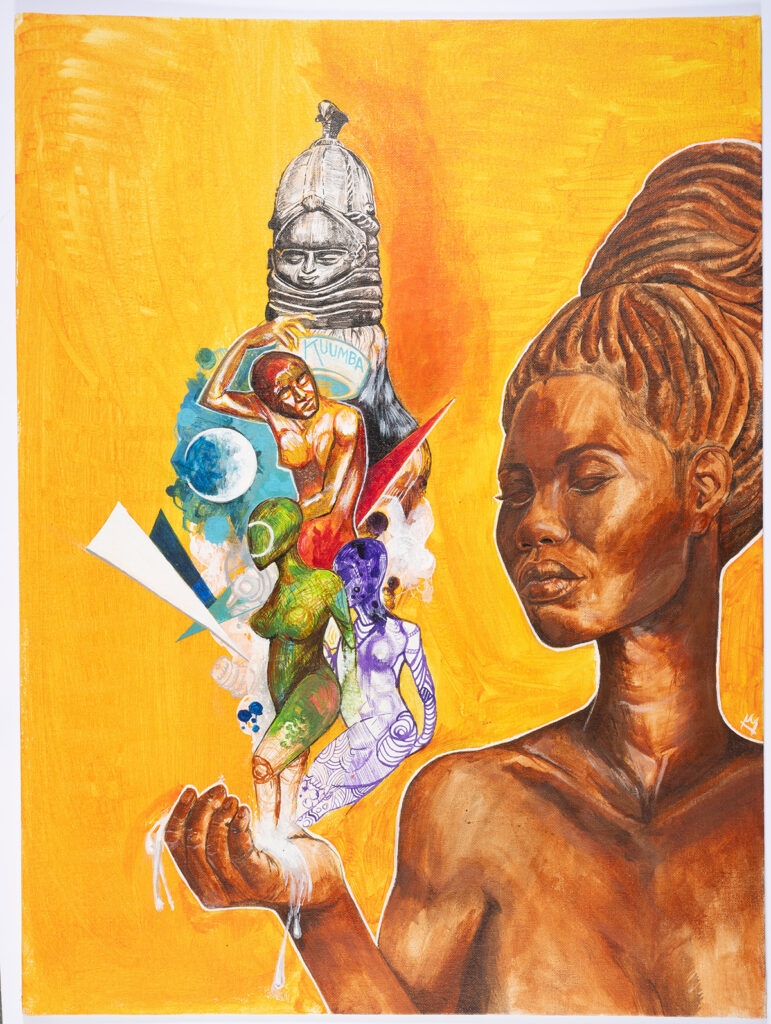 A photo of a painting completed by an incarcerated individual