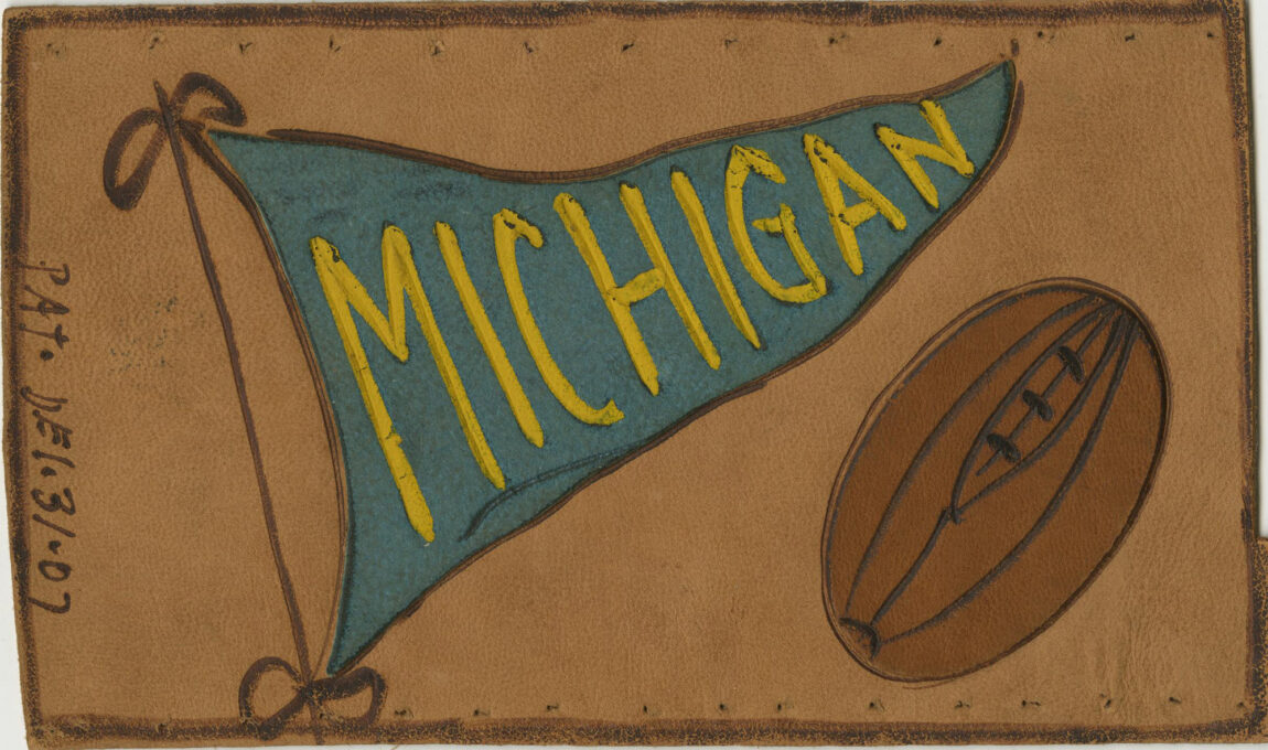 A photo of a U-M postcard from around 1908