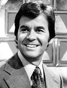 Black and white headshot of American Bandstand's Dick Clark in 1974